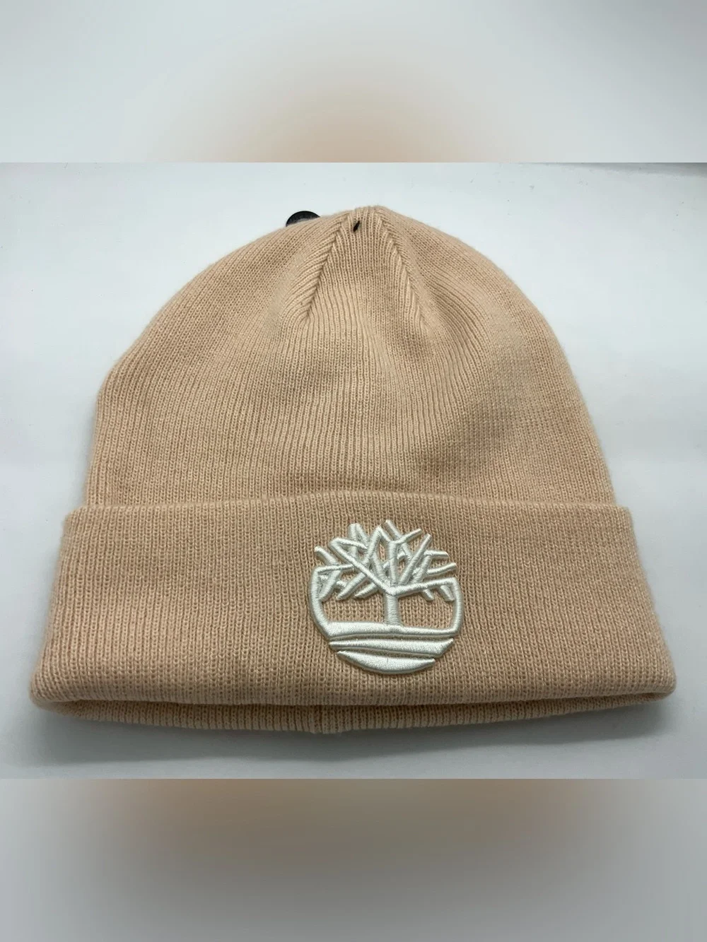 Timberland Tonal 3D embroidery beanie in light pink
